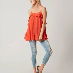 Free People Intimately Cascades Ruffled Swing Top